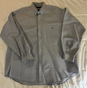 Vintage Ralph Lauren BIG SHIRT Langarm Button Down Blau Hemd Herren Gr. XL - Bild 1 von 4