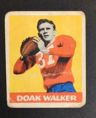 1948 Leaf #4 DOAK WALKER RC Rookie -- HOF Detroit Lions - Image 1 of 2