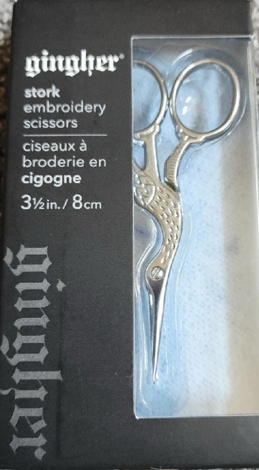 GINGHER Stark Embroidery Scissors 3.5" Chrome 220450 03-058254 - Image 1 of 1