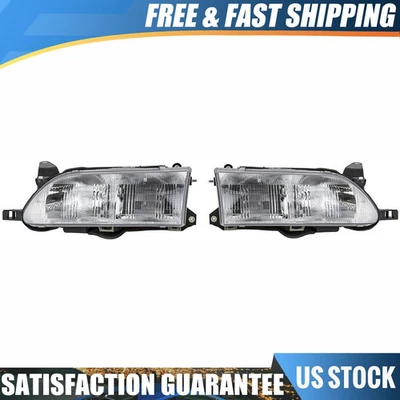 2PCS TYC Headlight Assembly For Toyota Corolla 1993 1994 1995 1996 1997 - Image 1 of 4