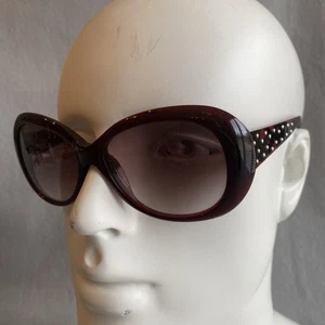 Lulu Guinness L535 Women's Designer Sunglasses 55/16 130 Silver Studs Arms Rust - Picture 1 of 13