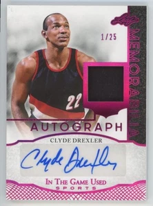 Maillot Auto 2024-25 Leaf Memorabilia 1/25 Clyde Drexler Jersey 1 couleur #IGA-CD1 - Photo 1 sur 2