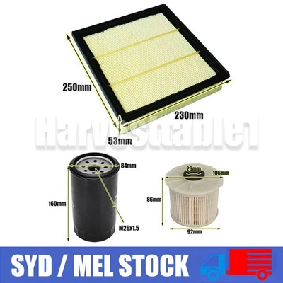 AIR OIL FUEL FILTER SERVICE KIT FOR HOLDEN COLORADO RC RODEO RA 4JJ1-TCX AU OZ - image 1 of 4