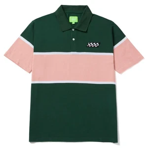 HUF POWER UNIT Men's S/S Polo Shirt - Green - Medium - NWT - Picture 1 of 2
