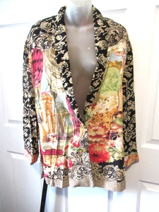 CAROLE LITTLE Vintage Renaissance Look Cherubs Amor Jacke Staubmantel Large - Bild 1 von 8