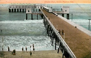 SANTA MONICA BRISTOL PIER CALIFORNIA - POSTCARD - Picture 1 of 2