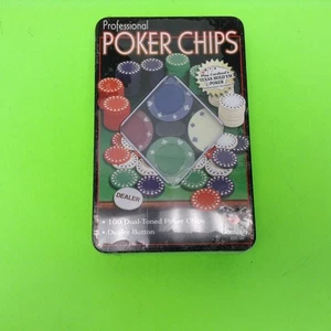 Pokerchips 100 zweifarbige Pokerchips Texas Hold'em Teil PROFI Poker C - Bild 1 von 2