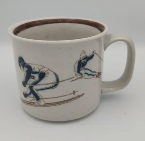 Vintage OTAGIRI Abfahrt Ski Rennen Olympische Sport Steinzeug Kaffeebecher Teetasse - Bild 1 von 7