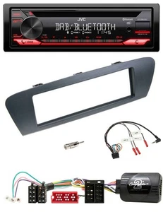 JVC CD DAB USB Bluetooth Lenkrad Autoradio für Renault Grand Scenic ISO ab 2009 - Bild 1 von 9