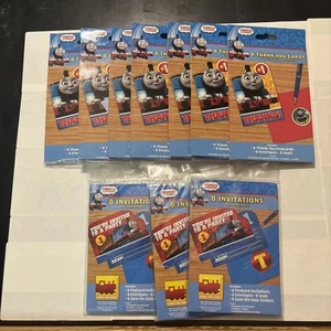 THOMAS All Aboard Friends INVITATIONS 3pk~Birthday Party Supplies 7 Pk Thank You - Picture 1 of 5