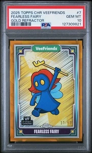 2025 Topps Chrome VeeFriends Fearless Fairy Gold Refractor /50 PSA 10 - Picture 1 of 1