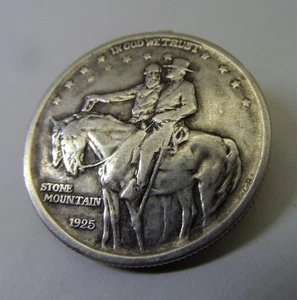 1925 Stone Mountain Memorial Classic Commemorative Half Dollar 50c Silver Coin - Picture 1 of 2