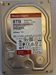 Western Digital Red 8TB SATA 6Gb/s 5400RPM 3.5" NAS Hard Drive WD80EFAX - Picture 1 of 1