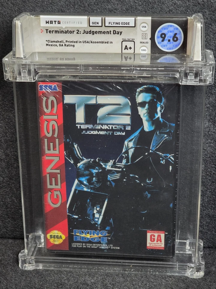 Sega Genesis TERMINATOR 2 Wata 9.6 A+ NEW Factory Sealed T2 VGA Arnold Top Pop - Image 1 of 2