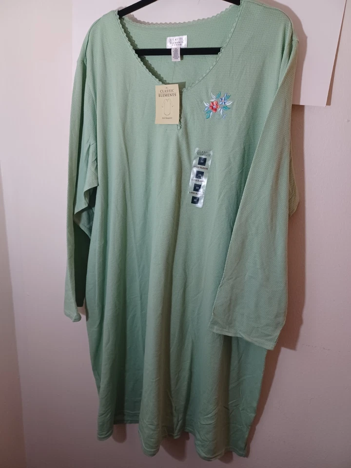 Sears Classic Elements New Oldstock Nightgown/Sleep Shirt Long Sleeve Size 2X - Image 1 of 4
