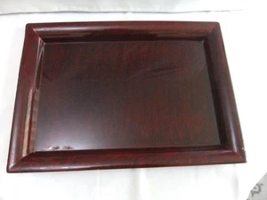 Bandeja para servir vintage japonesa borgoña/negro lacada 41 x 29 cm - Imagen 1 de 4