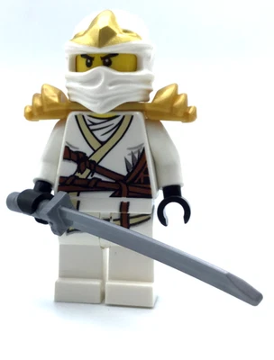 LEGO - Zane ZX - Ninjago minifigure w/ shoulder armor sword Brand New from 2012 - Image 1 of 2