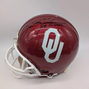 SAM BRADFORD SIGNED OKLAHOMA SOONERS FULL SIZE On Field Authentic Helmet Heisman - Picture 1 of 10
