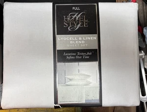 Hotelstil 4 Stück hellbraun Lyocell & Leinenmischung Bettwäsche Set, komplett, NEU - Bild 1 von 3