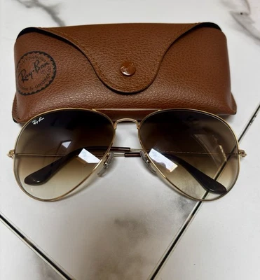 Gafas de sol Ray-Ban Aviator marrón degradado Foto 1 de 3