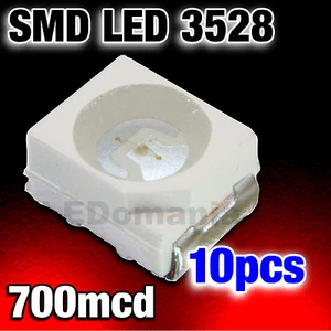 135/10# LED Rouge CMS 3528 PLCC-2 SMD rot 10 Stück ----->700mcd - TL - Bild 1 von 1