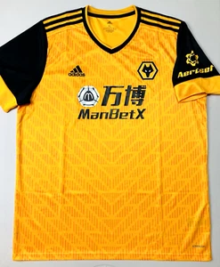 Adidas WOLVERHAMPTON WANDERERS 2020/21 XL Home Football Shirt Soccer Jersey Top  - Picture 1 of 13