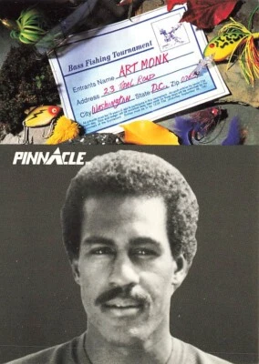 1991 Pinnacle #411 Art Monk Washington Redskins - Image 1 of 2