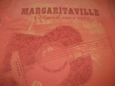 Camiseta Guitarra Margaritaville Para Hombre Grande Naranja Buffet Parrothead 5 en punto Foto 1 de 4