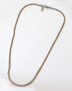 Vintage Park Lane silver tone flat serpentine chain 18" necklace - Picture 1 of 2