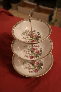 Vintage  Ironstone   3 Tier Serving Tray/bowls    S.S. Crown - Picture 1 of 6