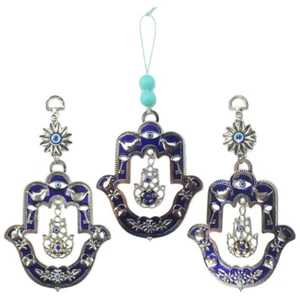 Turkish Blue Evil Eye Flower Dove Hamsa Hand Amulets Blessing Wall Hanging Decor - Picture 1 of 20