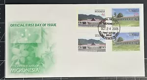 MICRONESIA 2005 FDC con JUEGO COMPLETO DE SELLOS) EDIFICIO DEL GOBIERNO DE KOSRAE SC 654-7 - Imagen 1 de 1