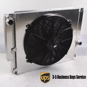 2 Row Aluminum Radiator Shroud Fan for 88-99 BMW E30/E36 MT w/ 6 Cylinder Engine - Picture 1 of 9