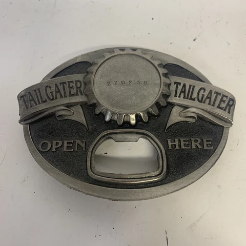 TAILGATER SPORTS FAN BOTTLE OPENER BELT BUCKLE BERGAMOT Cover