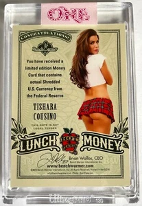 2024 BENCHWARMER ONE TISHARA PRIMO PAPEL DE ALUMINIO ROJO ALMUERZO TARJETA DE DINERO UNO DE UNO/1 1/1 - Imagen 1 de 4