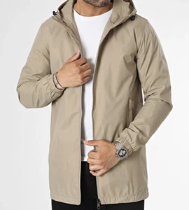 Veste imperméable à capuche beige FD81Q87-5 Frilivin (ev) - Picture 1 of 6