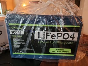 ExpertPower 12V 100Ah Lithium LiFePO4 Deep Cycle Rechargeable Battery EP12100 - Picture 1 of 3