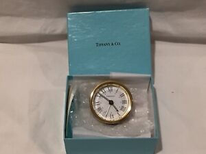 New Tiffany & Co. Portfolio 2" Diameter Travel Alarm Clock w/ Box & Manual