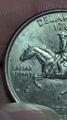 1999 P DELAWARE STATE QUARTER Spitting Horse Error (Very Good Example) - Image 1 of 4