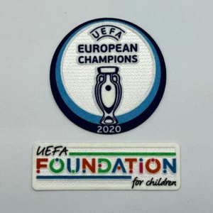 OFFICIAL UEFA EURO 2020 Champion + UEFA FOUDATION Patches (ITALY FIGC EURO 2024) - Picture 1 of 6