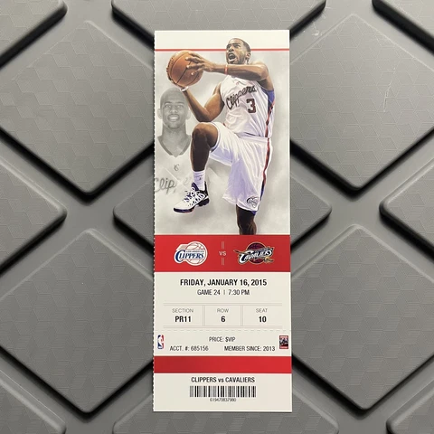 LeBron James Passes Kobe As Youngest To 24000 Points NBA Basketball Ticket 2015 Cover