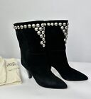 Isabel Marant Lunee Studded Black Suede Ankle Boots, Size 37 Eu, 4 Uk