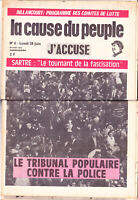 LA CAUSE DU PEUPLE / J'ACCUSE n°6 28/06/71.Le tournant de la fascisation Sartre