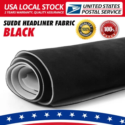 HOMCHEK Headliner Fabric Foam Backed Suede Match Car Roof Liner Sag Upholstery 120"x60"