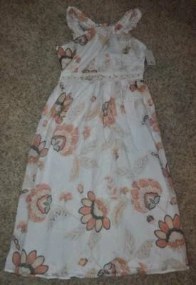 Vestido para mujer Lauren Conrad Twist halter crochet solero sin mangas Pascua-talla M Foto 1 de 4