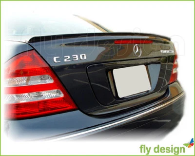 Autospoiler Adatto A per Mercedes Benz C W203, Alettone Labbro Argento Antico - Immagine 1 di 4