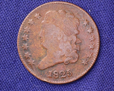 Nicely Detailed 1825 Classic Head Half Cent LOW 63,000 Mintage   #S155 Cover