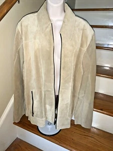 Aldo Genuine Leather 100% LEATHER Camel Coat Jacket Lined Heavy Weight ❤️tw11j38 - Picture 1 of 9