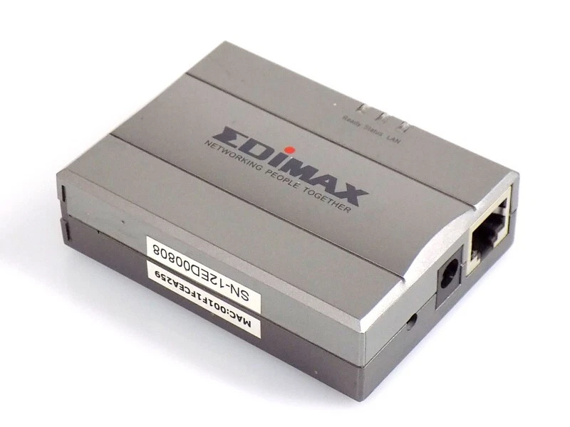 EDIMAX PS-1208MF USB Fast Ethernet Printserver für Drucker/Scanner mit Netzteil - Bild 1 von 1