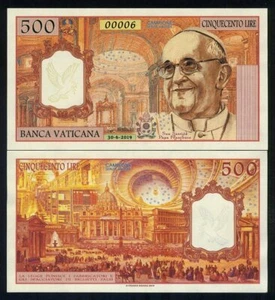 Vatican, 500 Lire, 2019, Private Issue Kamberra, UNC - Pope Francis F - Picture 1 of 3